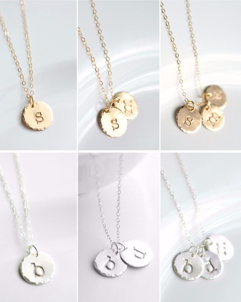 [CUSTOM] Gold and Silver Large Initial Necklace