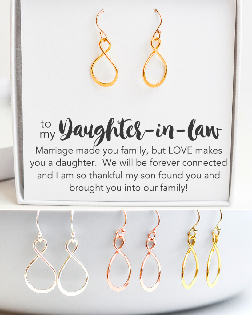 Daughter-in-Law Infinity Earrings