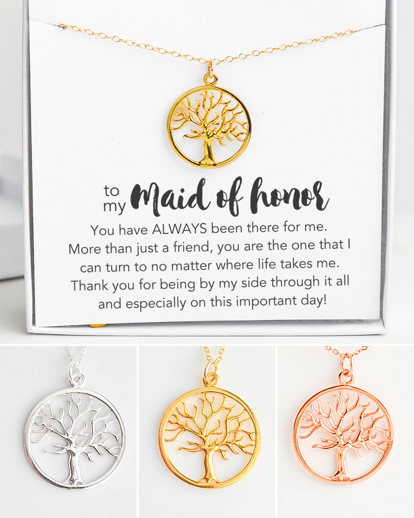 Maid of Honor Tree Necklace