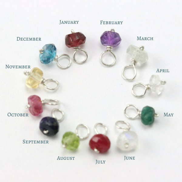 Small 2025 birthstone charms