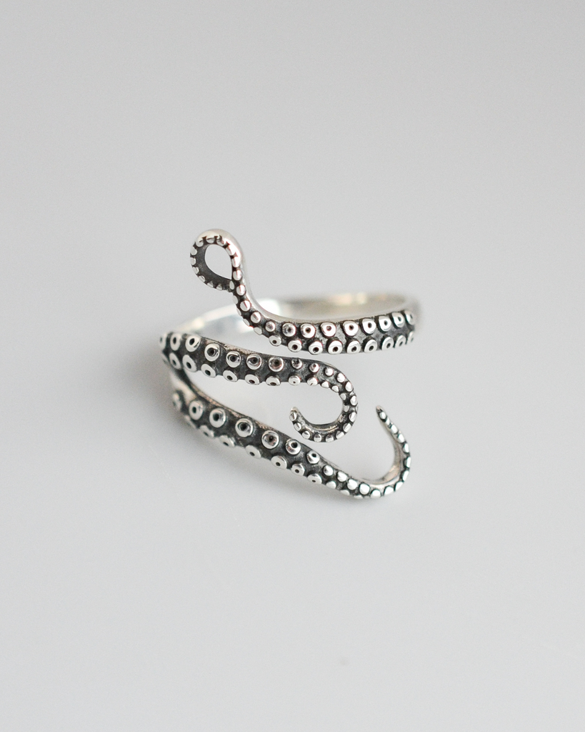 Octopus Sterling Silver Ring