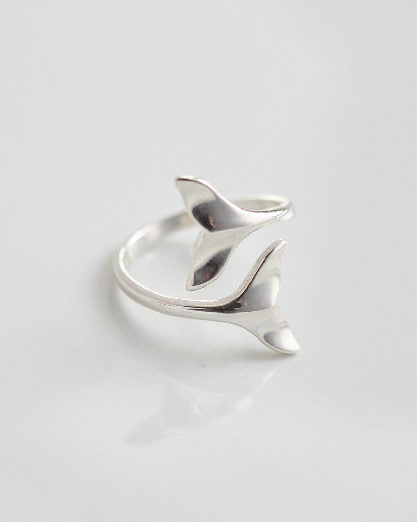 Sterling Silver  Adjustable Fish Tail Ring