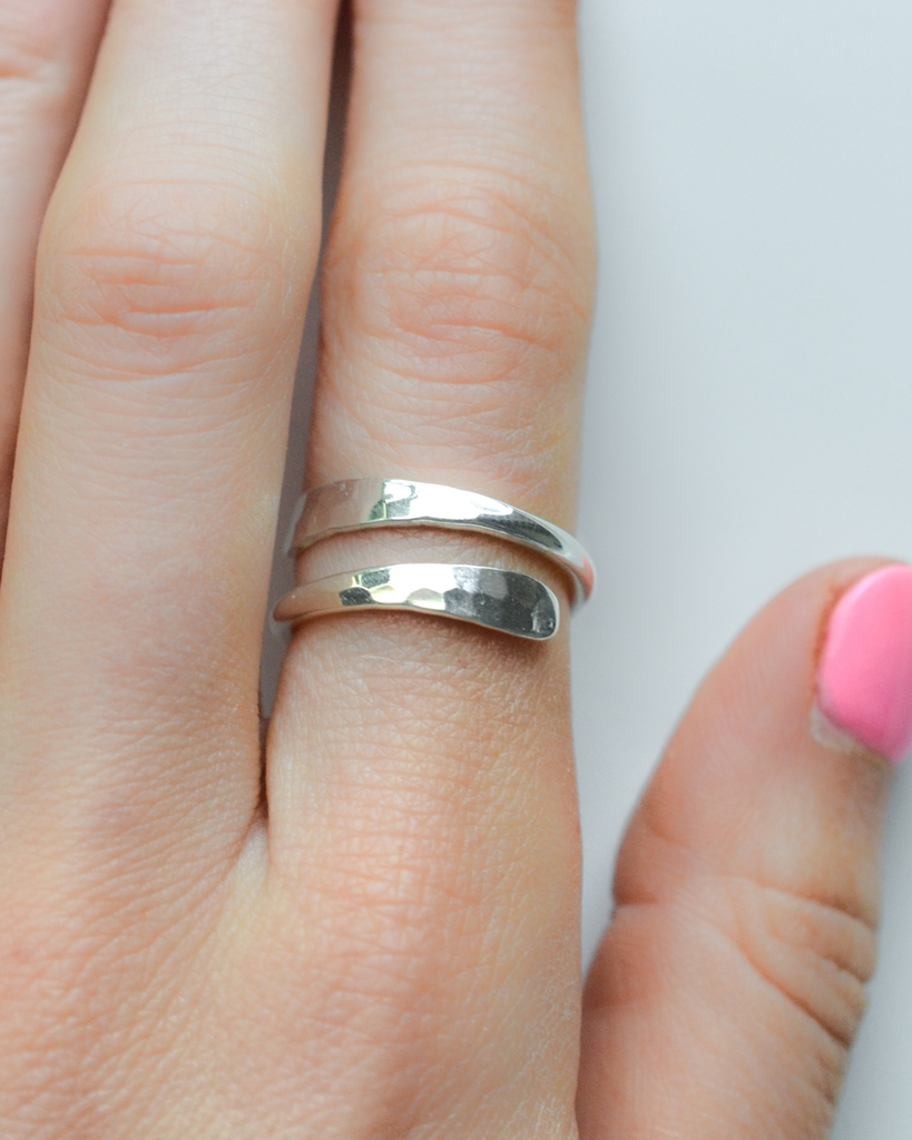 Sterling Silver Adjustable Wide Ring