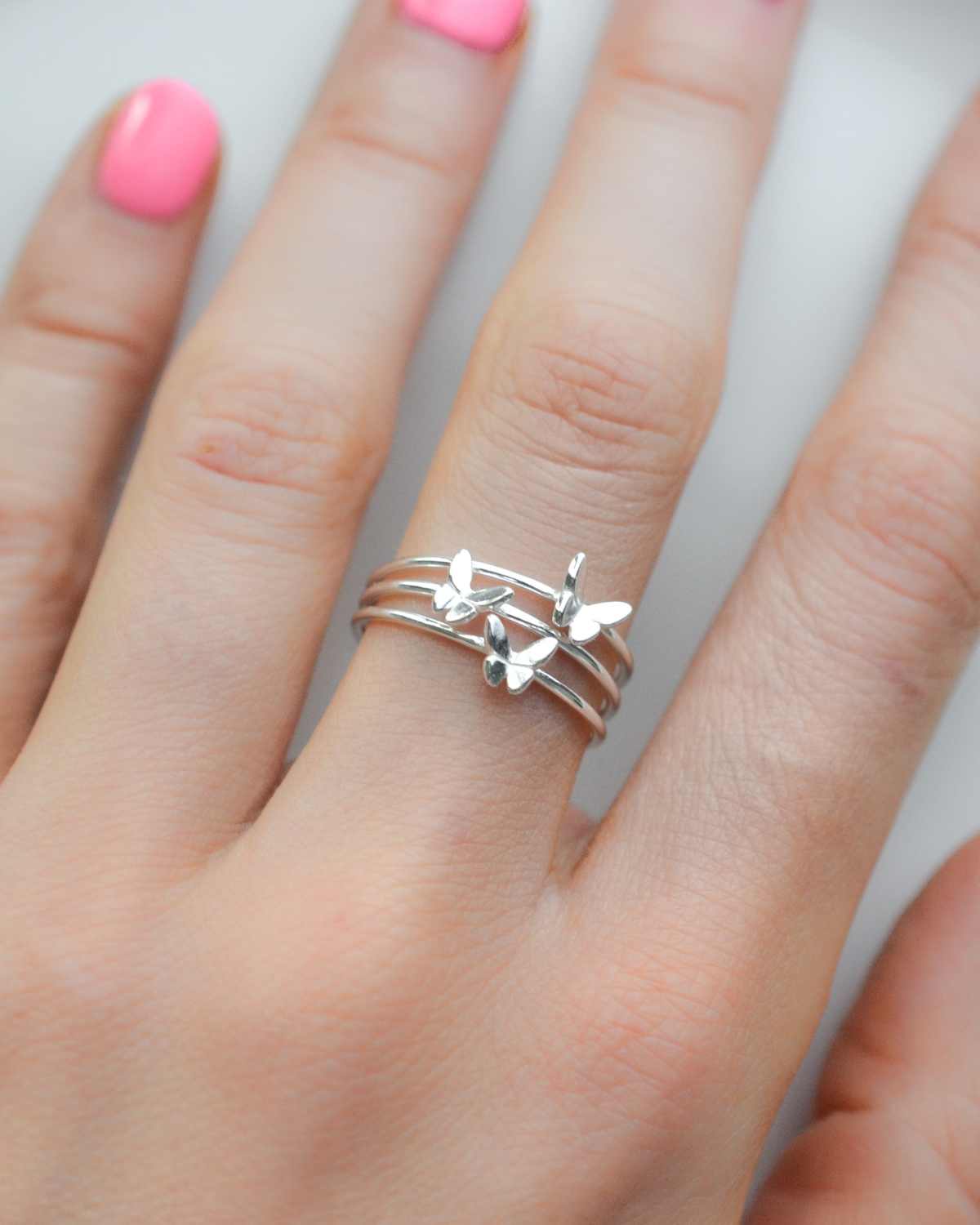 Starchenie 925 Sterling Silver Butterfly Ring For Women - Dainty Everyday Jewelry