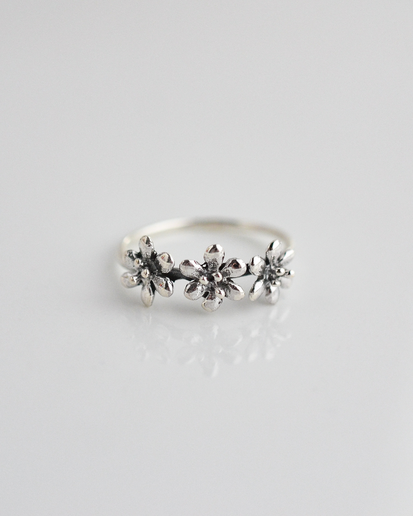 Sterling Silver Flower Ring