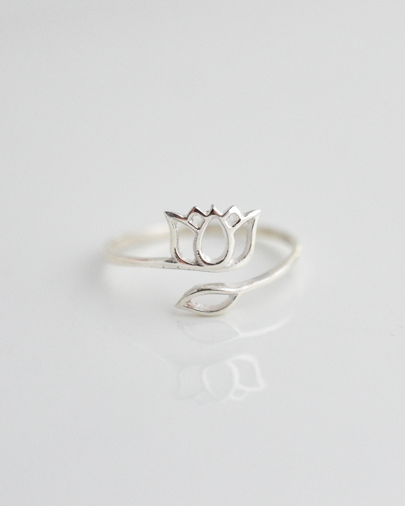 Sterling Silver Lotus Ring