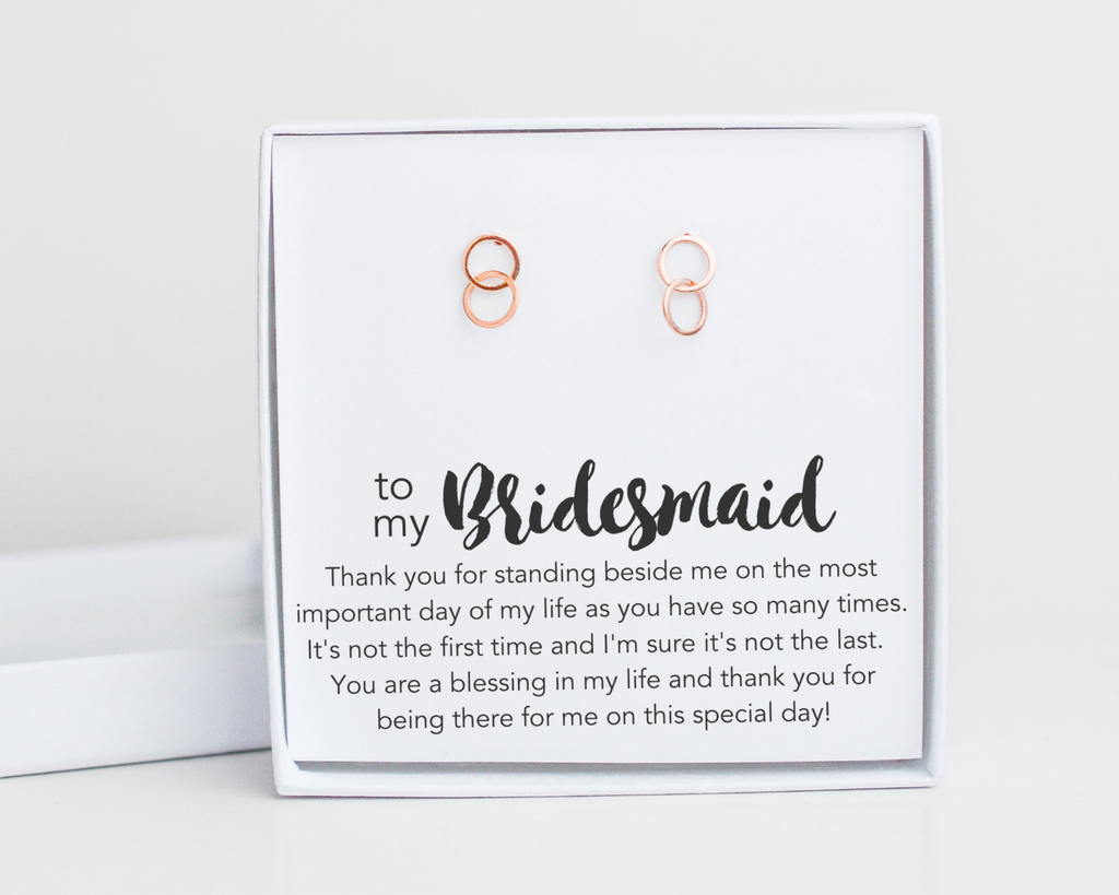 Bridesmaid Circle Studs