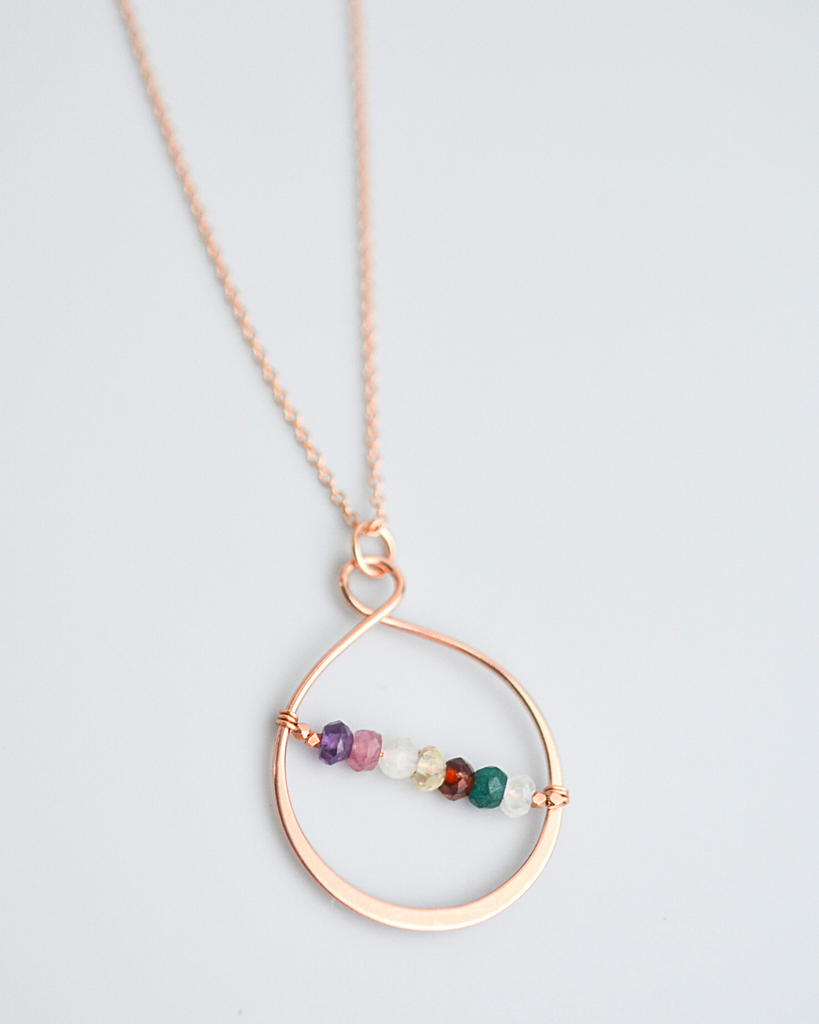 Grandma Large Infinity Birthstone Necklace