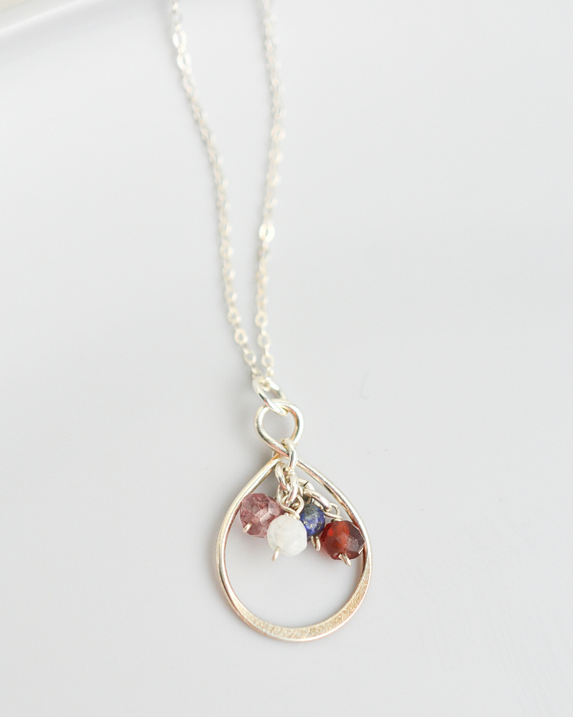 Grandma Small Infinity Teardrop Necklace