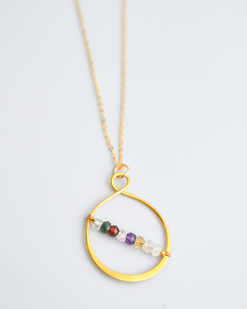 Grandma Large Infinity Birthstone Necklace