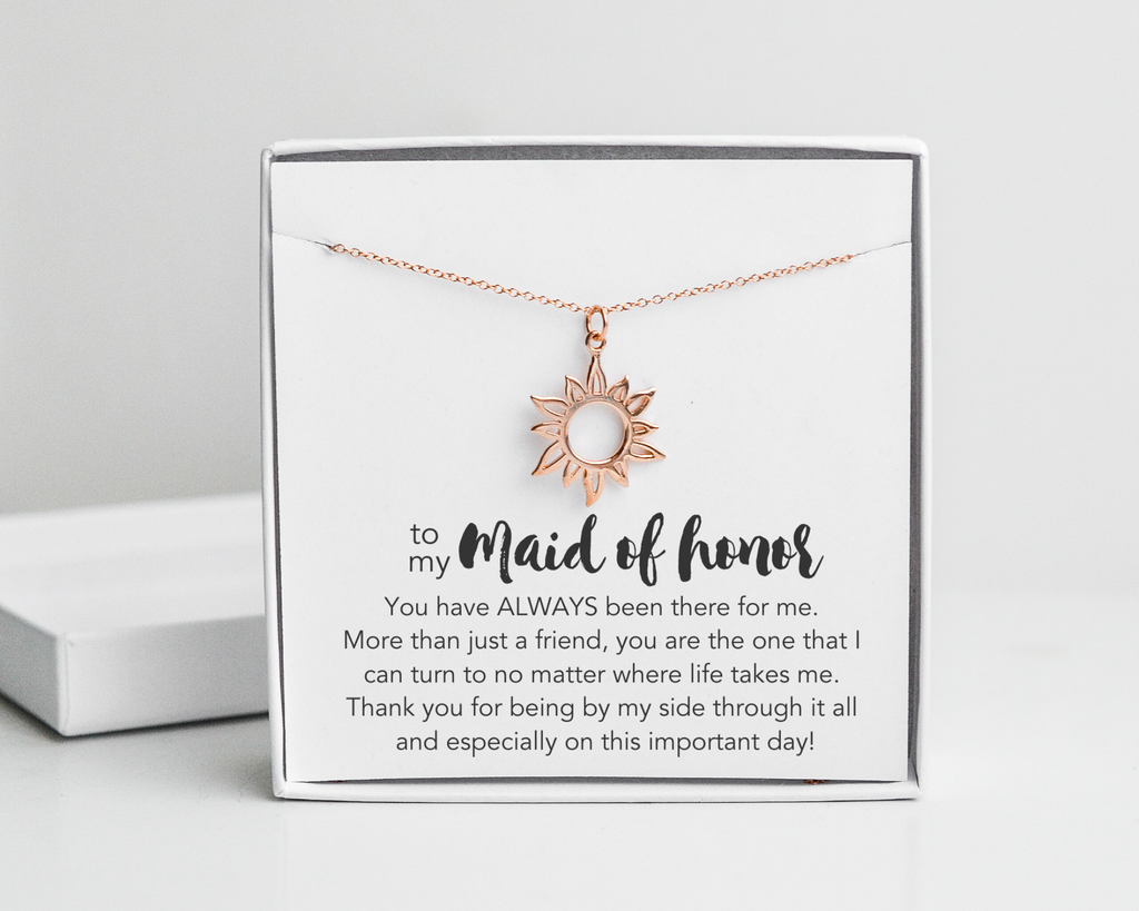 Maid of Honor Sun Necklace