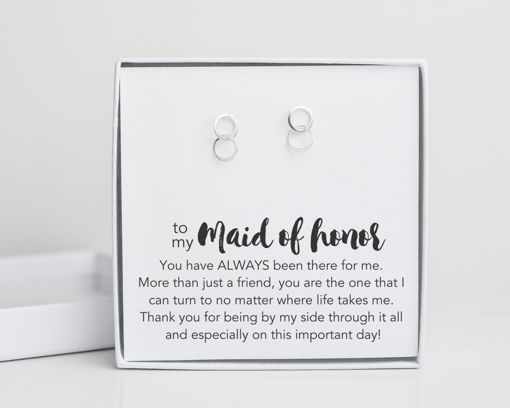 Maid of Honor Circle Studs