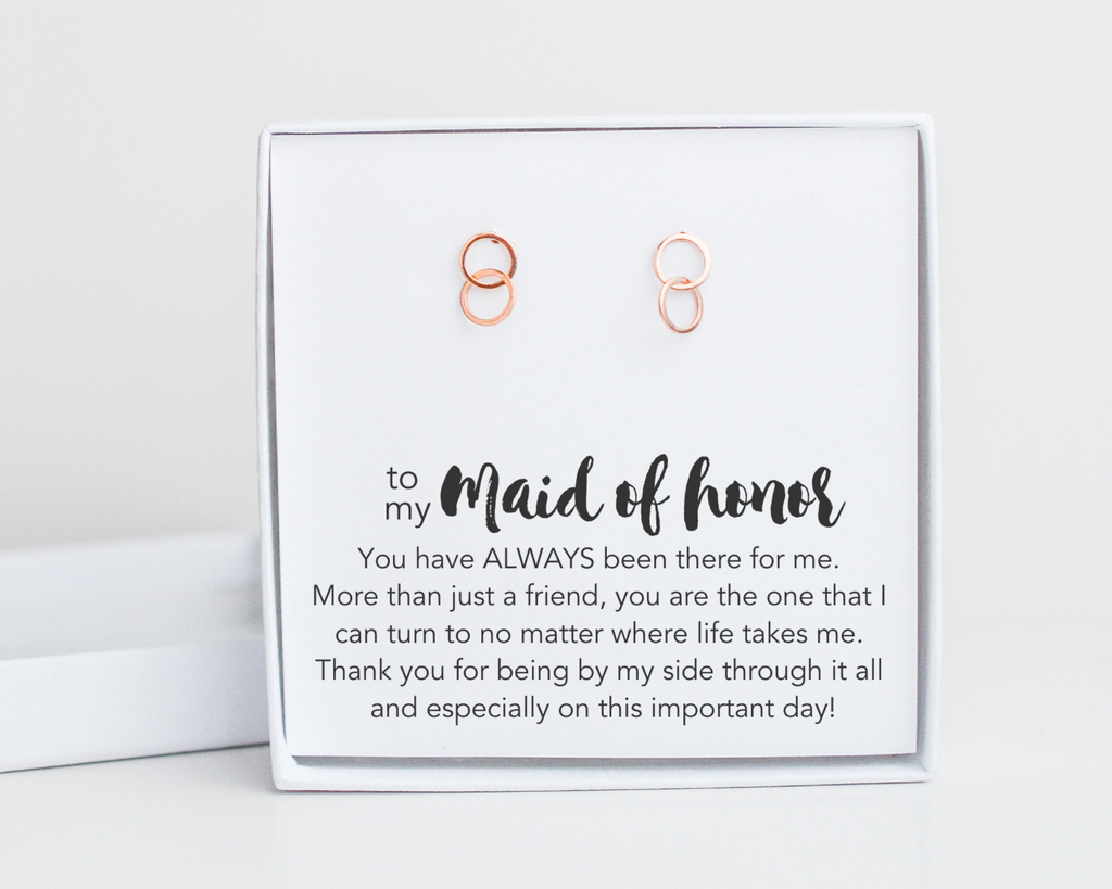 Maid of Honor Circle Studs