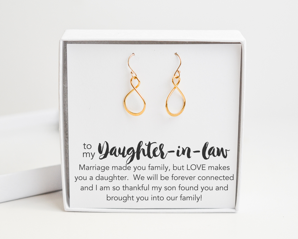 Daughter-in-Law Infinity Earrings