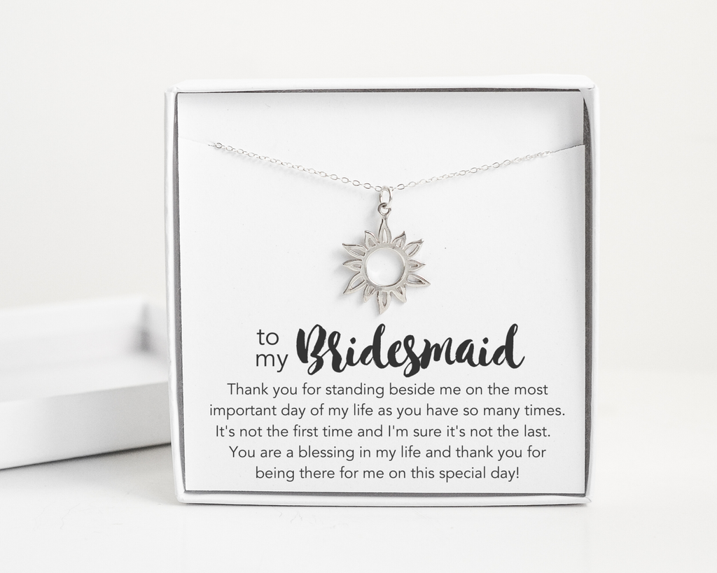 Bridesmaid Sun Necklace