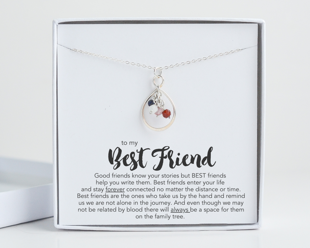 Best Friend Small Teardrop Necklace