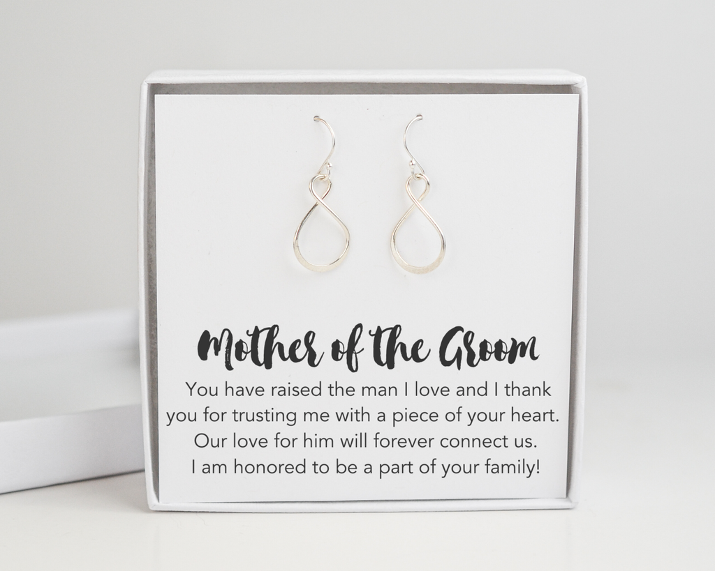 Mother of the Groom Infinity Earrings