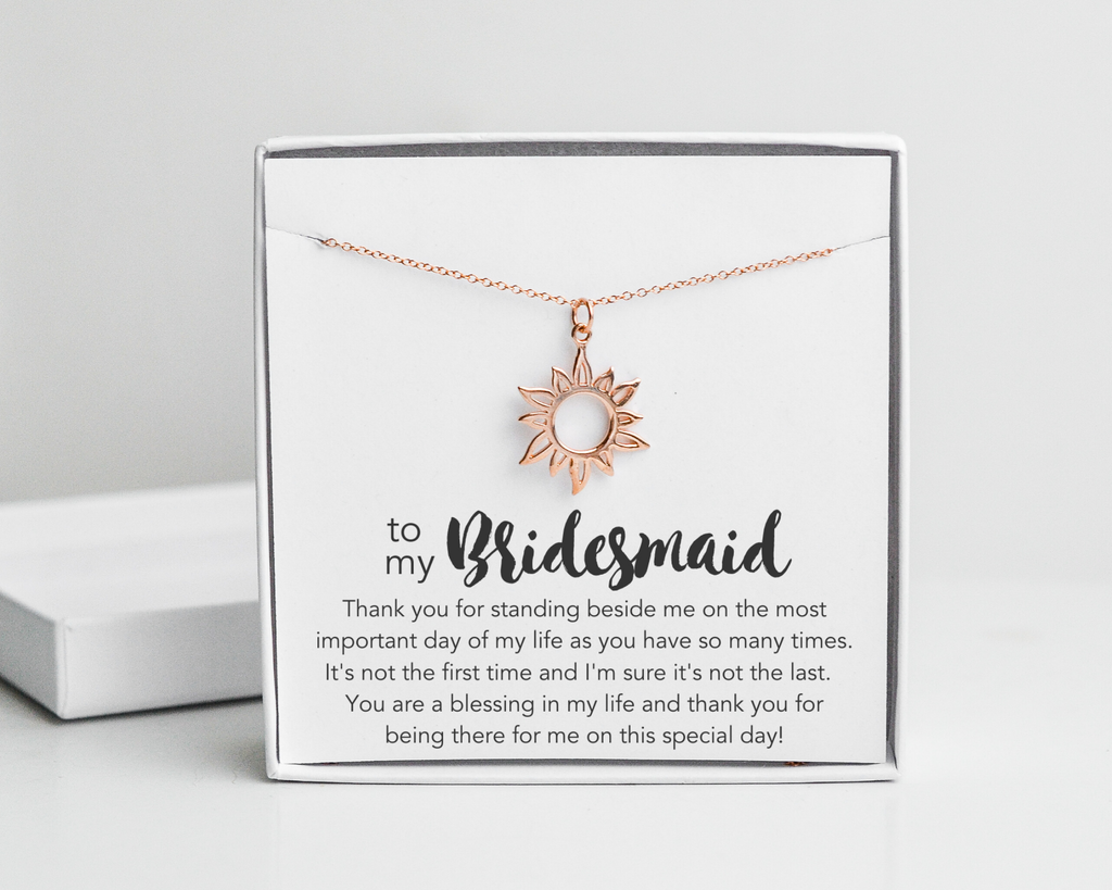 Bridesmaid Sun Necklace