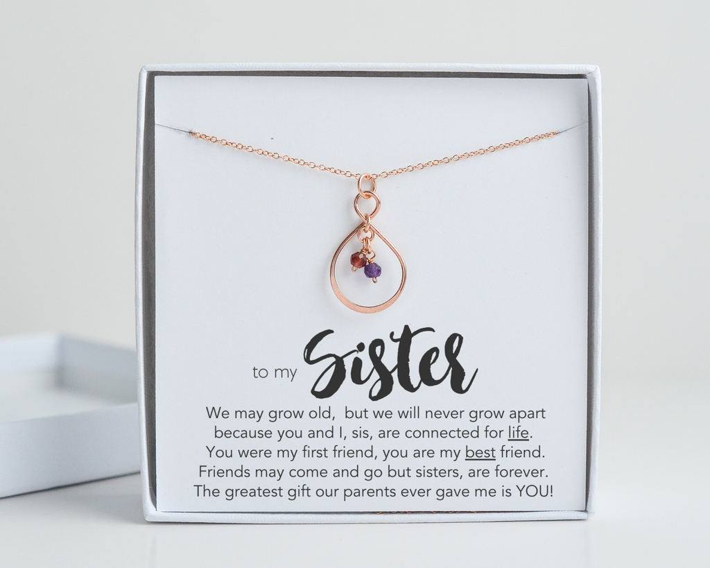Sister Small Infinity Teardrop Necklace