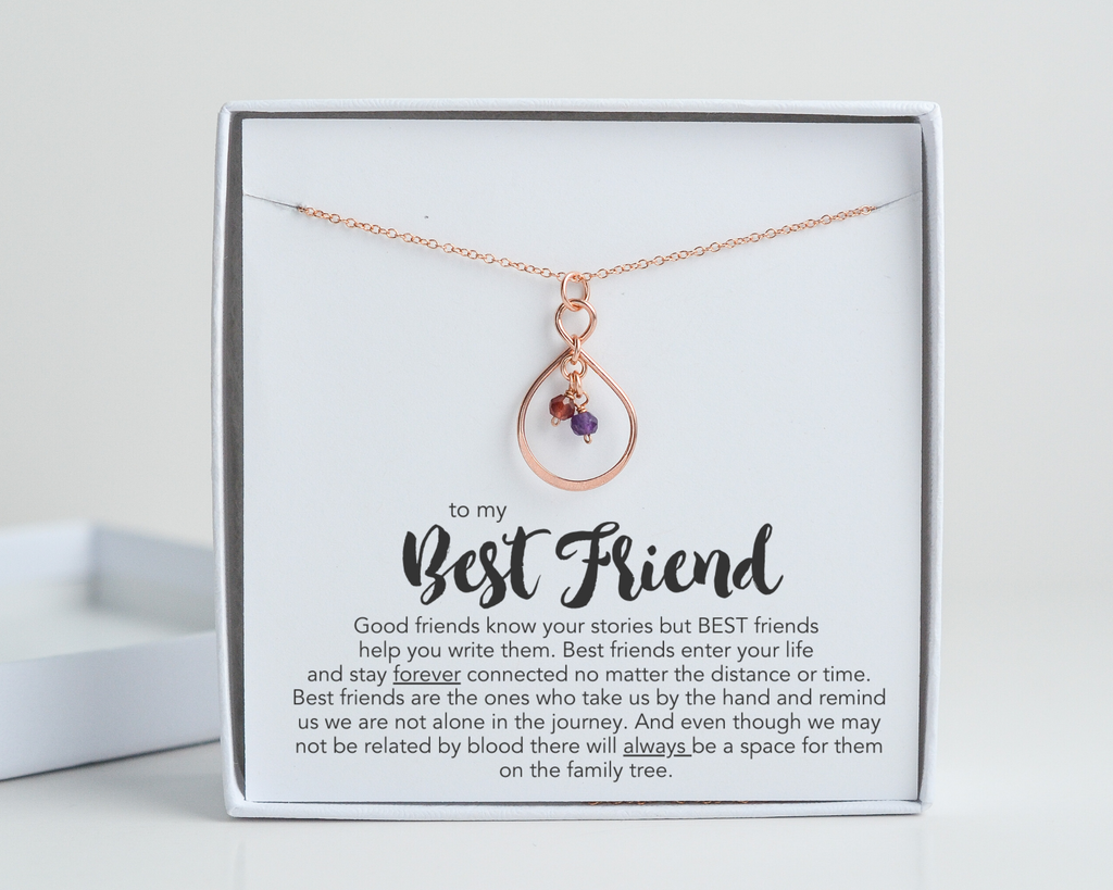 Best Friend Small Teardrop Necklace