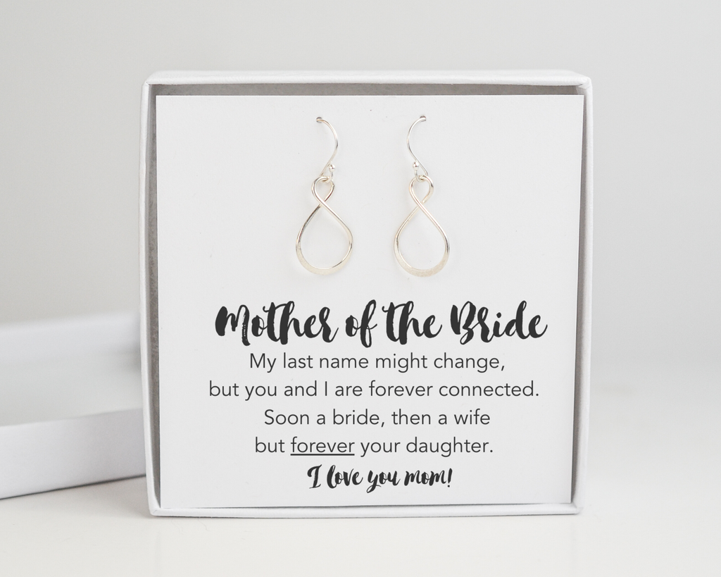 Mother of the Bride Infinity Earrings