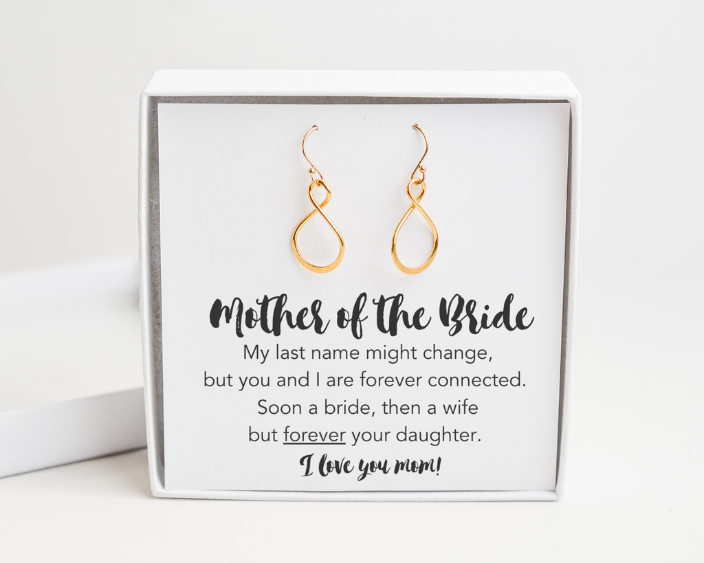 Mother of the Bride Infinity Earrings