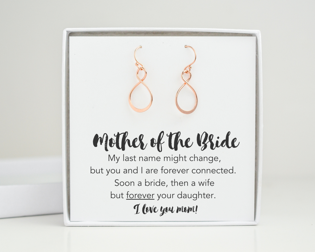 Mother of the Bride Infinity Earrings