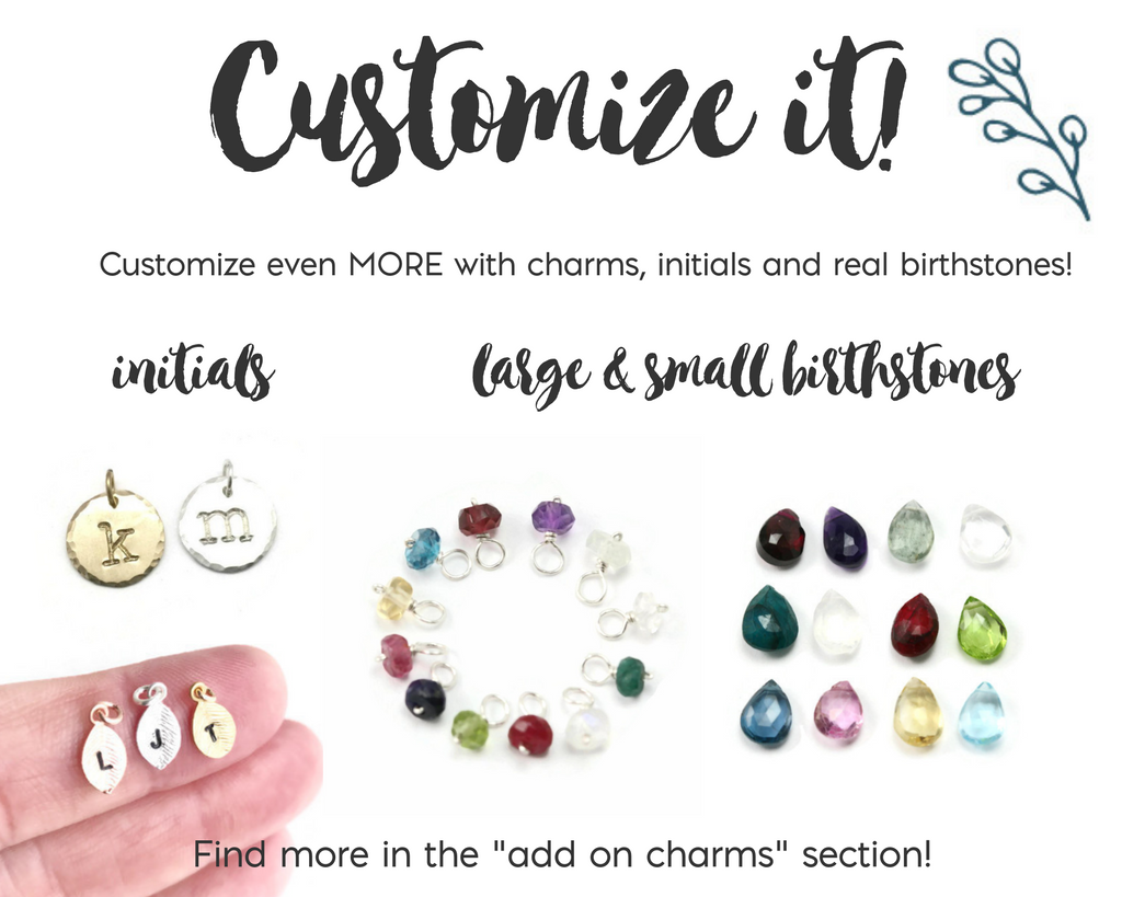 Sister Birthstone Cluster Necklace