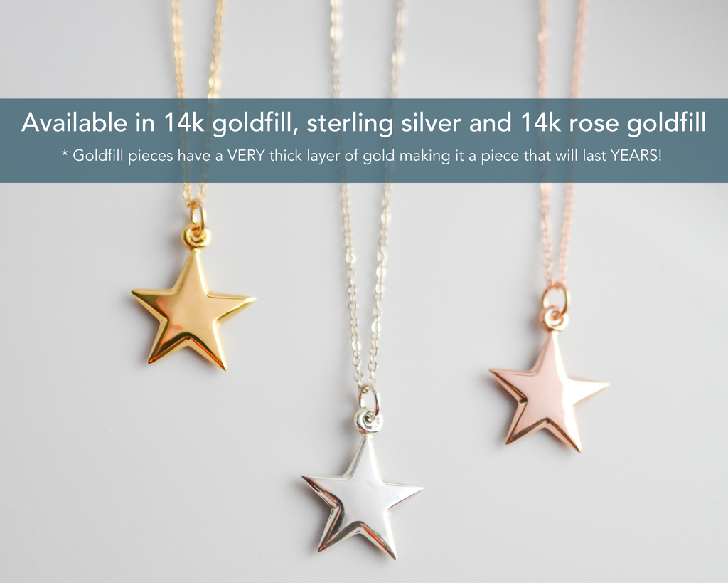 The Glory of God, Psalms 19:1 Bible Verse Rose-Gold Filled Star Necklace