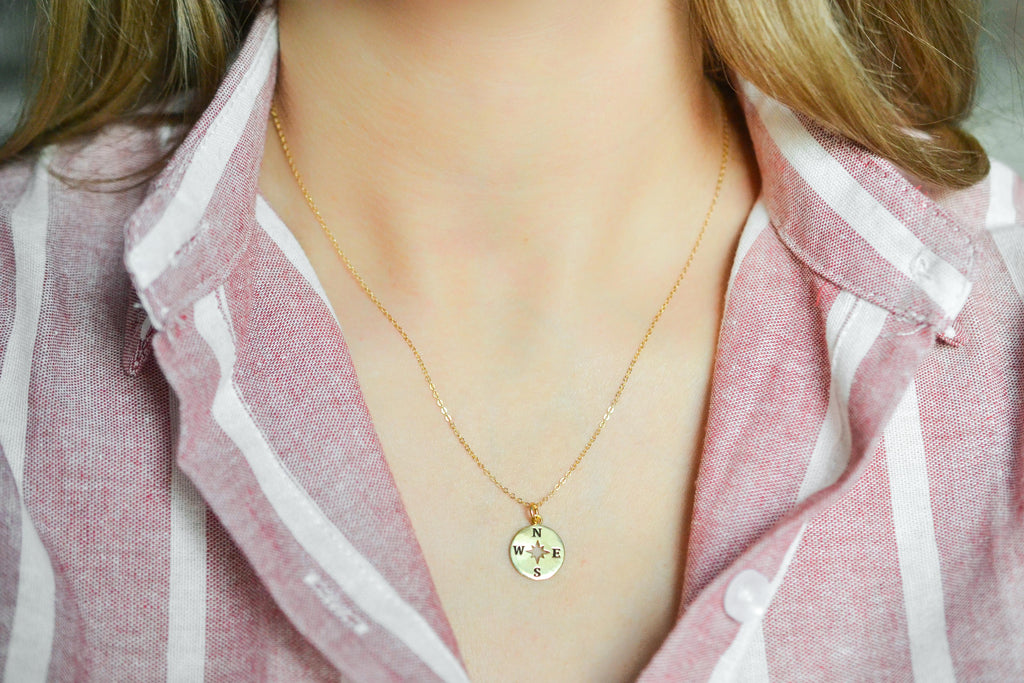 I Know the Plans I Have for You, Jeremiah 29:11 Bible Verse Gold Filled Compass Necklace
