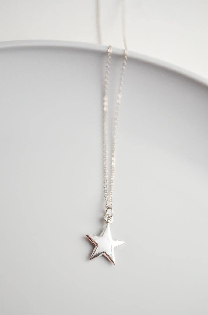 He Counts the Stars, Psalms 147:4 Bible Verse Sterling Silver Star Necklace