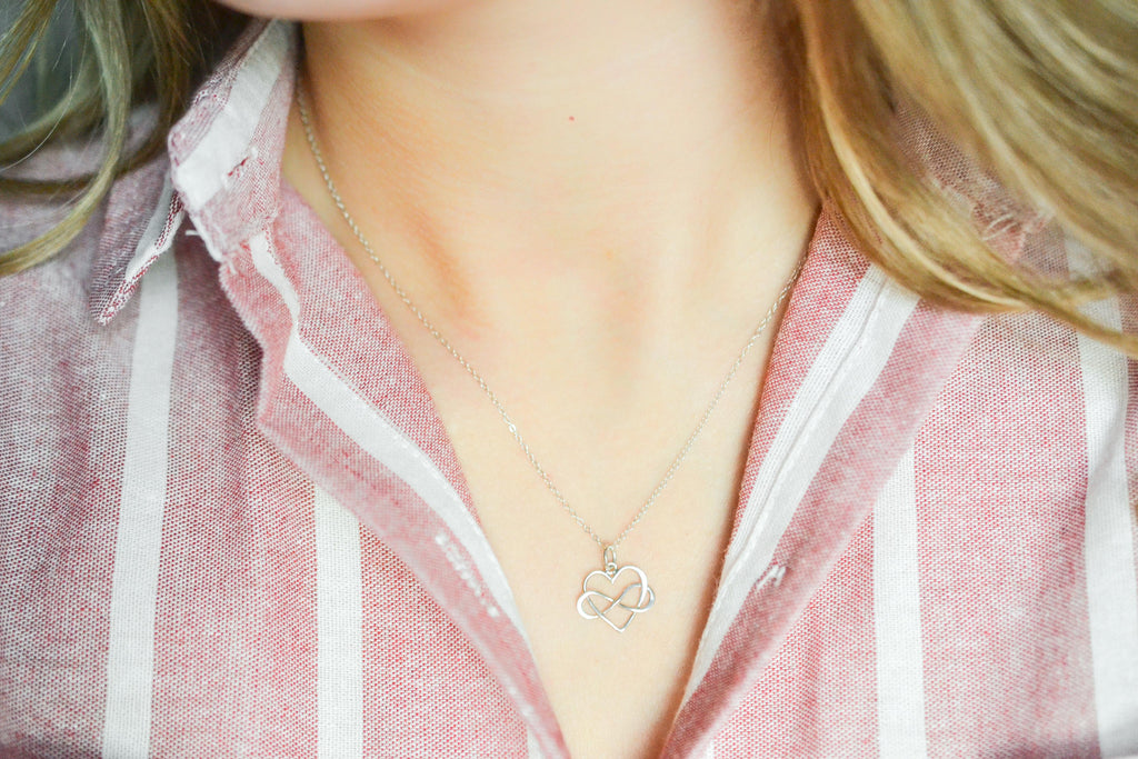 Sister Infinity Heart Necklace