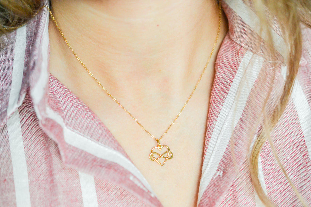 Teacher Infinity Heart Necklace