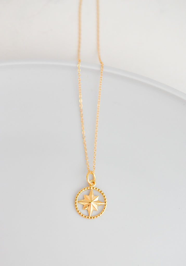 God is With You, Joshua 1:9 Bible Verse Gold Filled Compass Necklaces