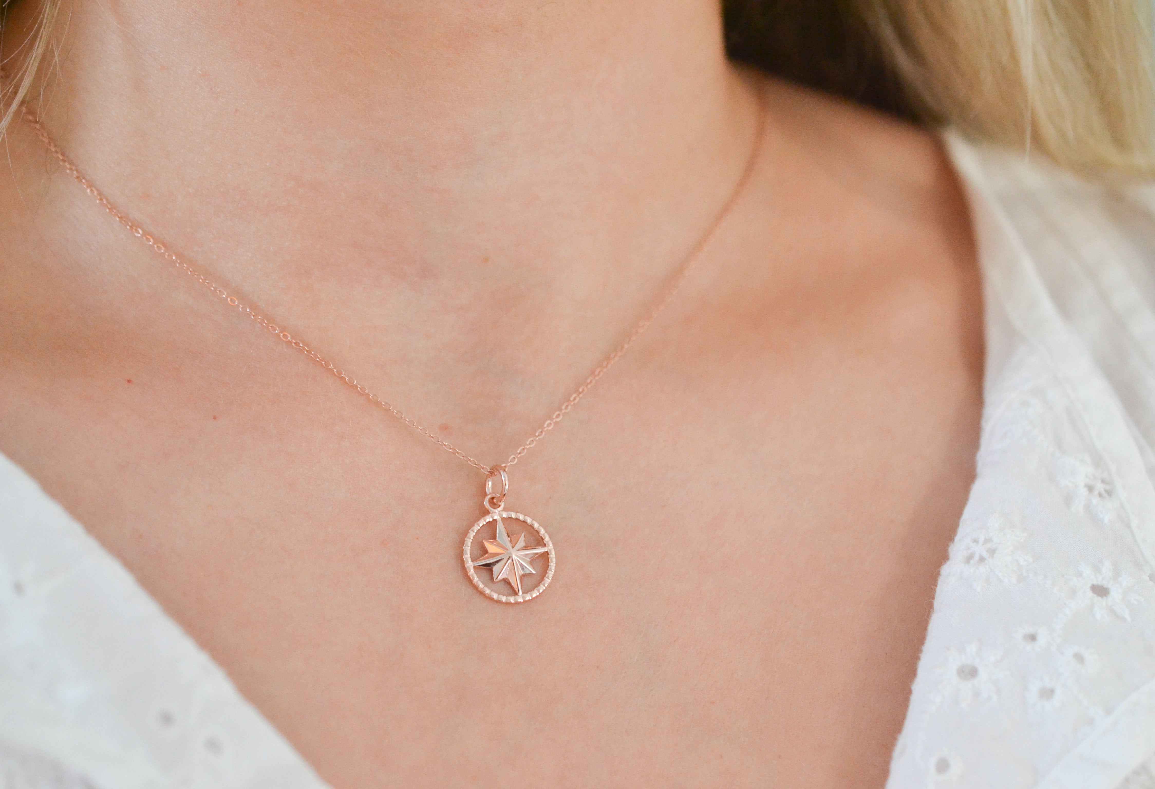 Personalized Compass Necklace | Merci Maman