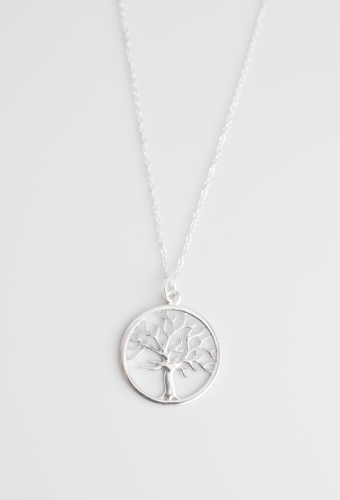 I Can Do All Things Through Christ, Philippians 4:13 Bible Verse Sterling Silver Tree Necklace