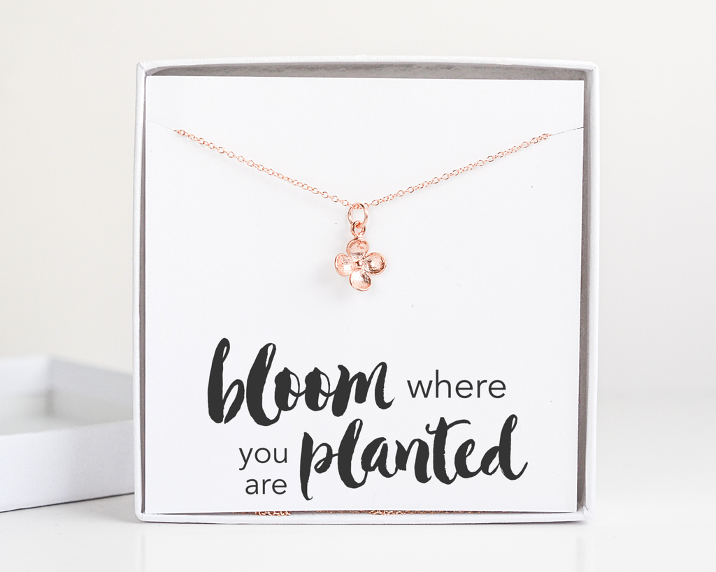 Bloom Where You Are Planted Flower Necklace
