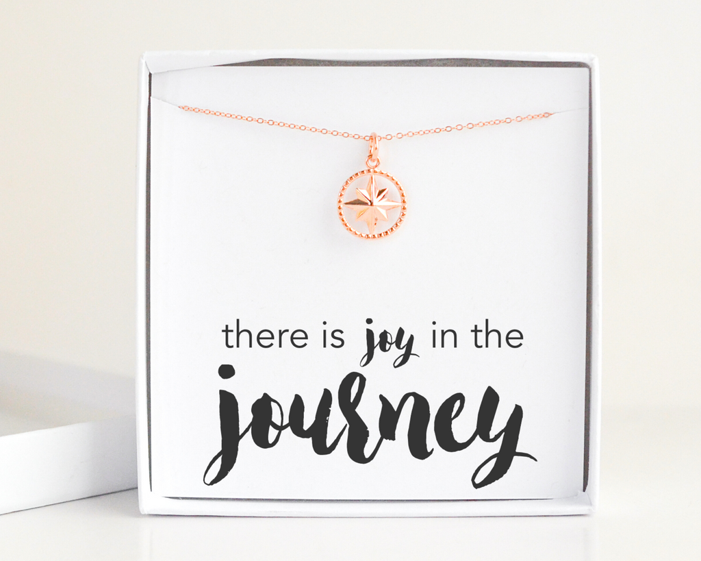 Joy in the Journey Compass Necklace