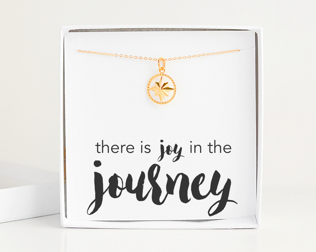 Joy in the Journey Compass Necklace