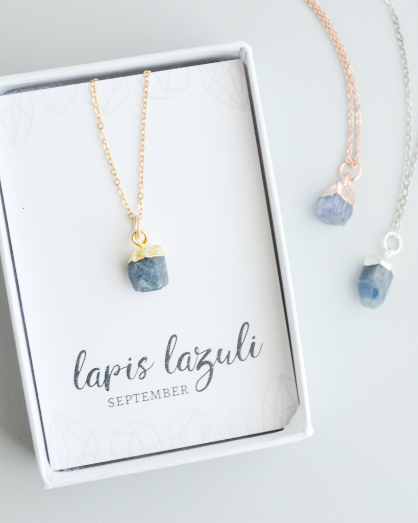 Raw Lapis Lazuli Gemstone Necklace
