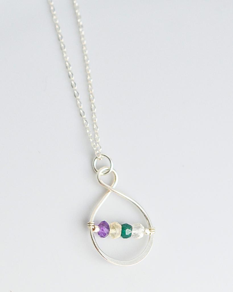 Small Infinity Row Necklace