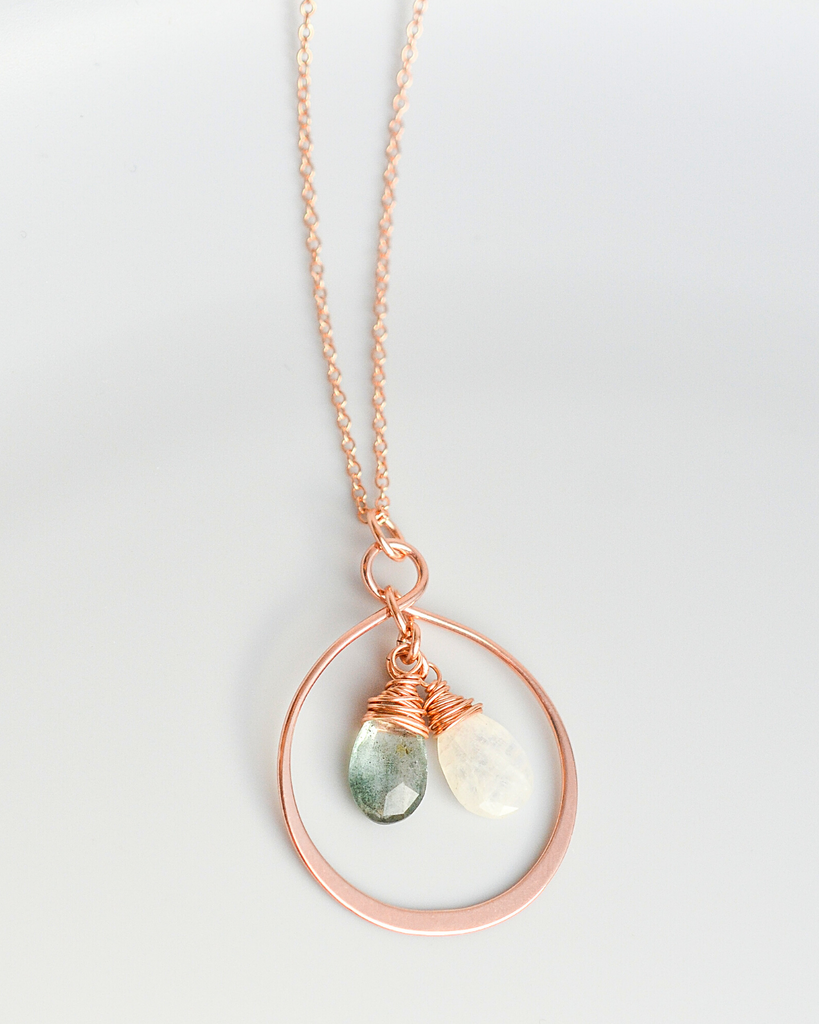 Mother's Large Infinity Teardrop Necklace