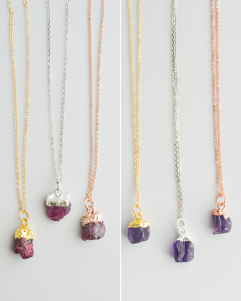 Raw Birthstone Necklace