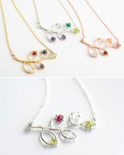 Family Tree Birthstone Necklace