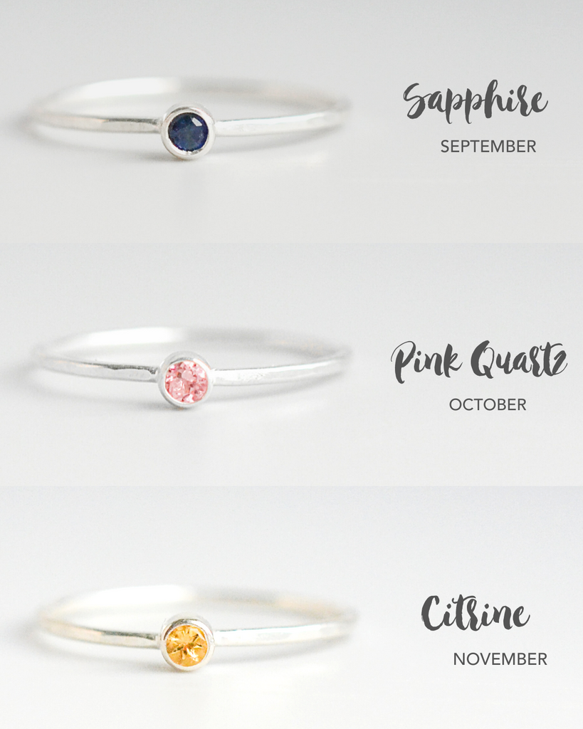 Fall Birthstone Rings