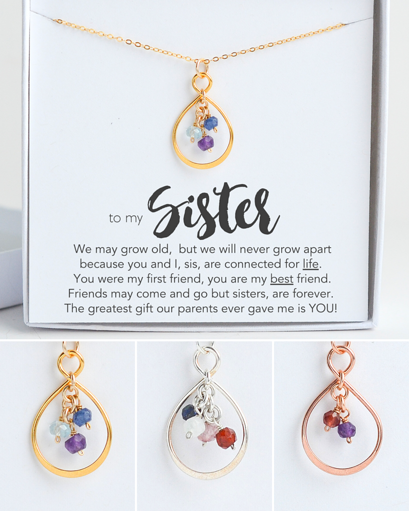 Sister Double Infinity Necklace Gift, Big Sis Little Sister Humor Supp – We  Are Peacock LLC