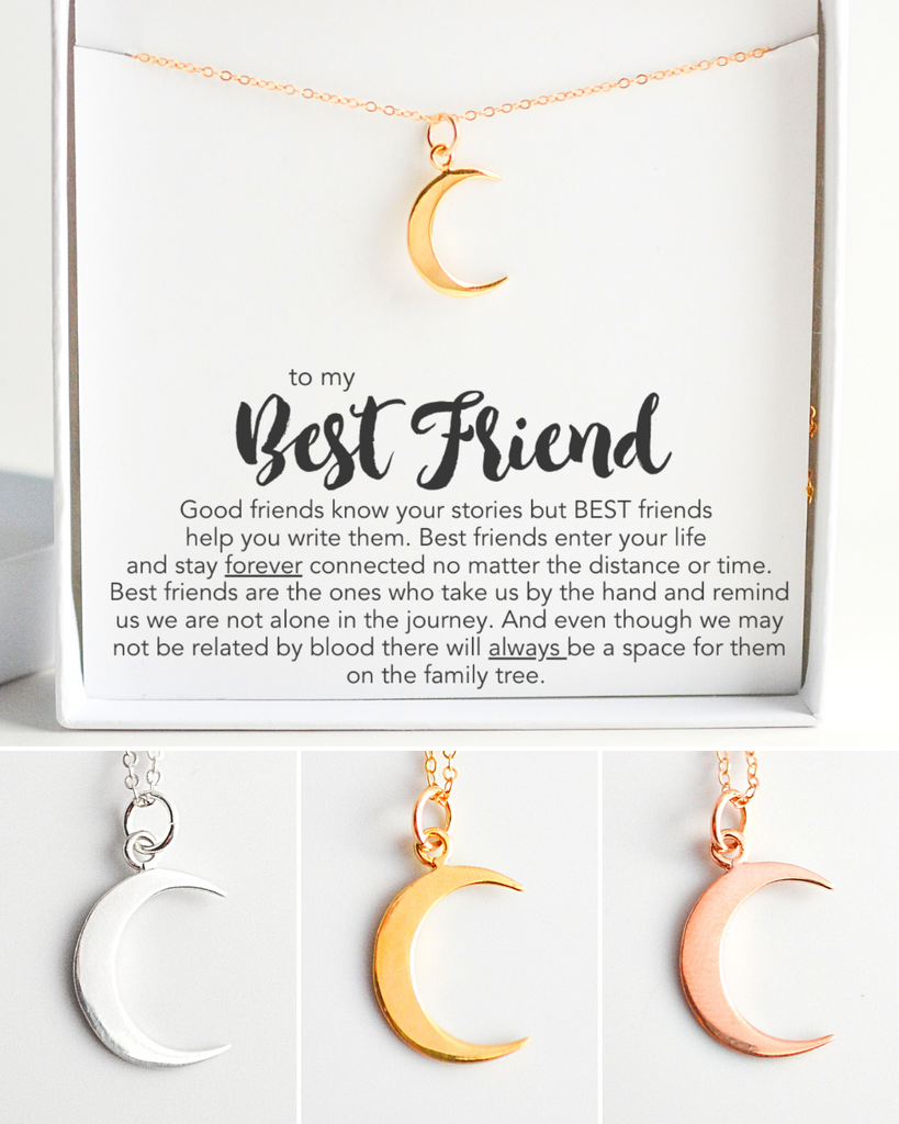 Best Friend Moon Necklace