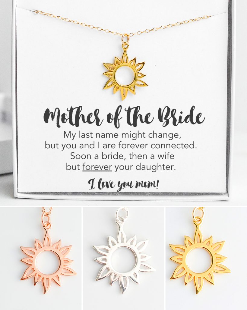 Mother of the Bride Sun Necklace