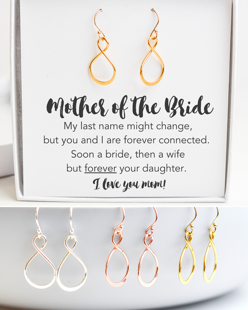 Mother of the Bride Infinity Earrings