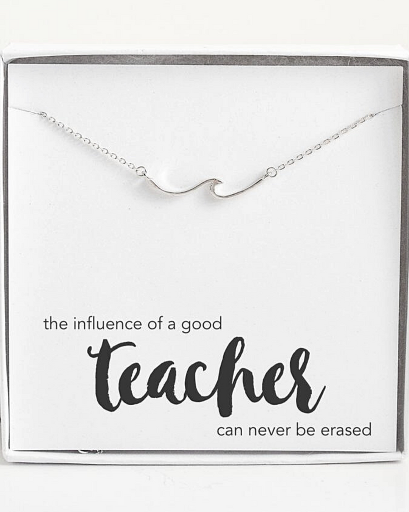 Teacher Ocean Wave Necklace